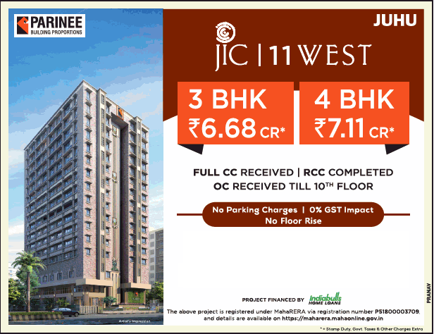 Book 3 & 4 bhk at Parinee 11 West in Juhu, Mumbai